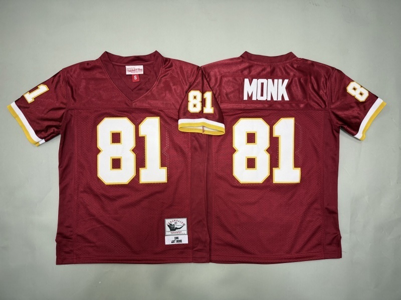 Youth Washington Redskins #81 Monk Red Throwback Limited Nike NFL Jersey 01->youth nfl jersey->Youth Jersey